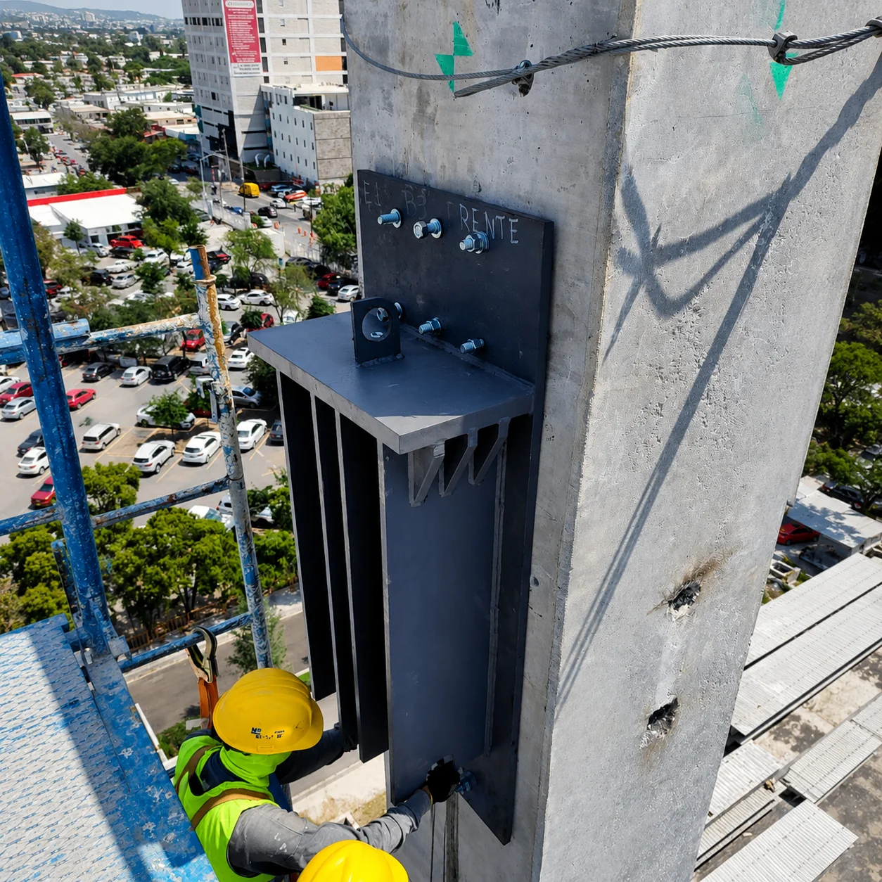 Instalación de anclaje químico en concreto